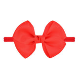 1piece Solid Colors Bowknot Baby Headband For Girls Nylon Elastic Hair Bands Handmade Turban Headwear Hair
