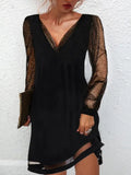 Sleeve Sexy Snow Printing Lace