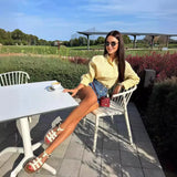 Fongt Temperament Women's Summer Cardigan Long-Sleeved Top S懒 Lazy Wind Casual Decoration Silt Shirt