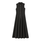Fongt New Dress Round Neckless Waistt Commuting Temperament 2902586
