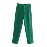 Fongt And Summer 2025 New Fashion Multi-Color Pendant High-Waisted Halon Casual Suit Pants