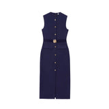 Fongt New With Belt Cuffless Sleeveless Fande Dress 3897054