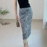 Fongt Folded New Middle-Chai Porcelain Printing Wrinkles Daily Commute Flower Vest Dress Suit Woman