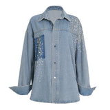 Fongt New Super Heavy Industries 668 Drill Irregular Washing Denim Shirt Jacket Loose 1668