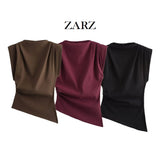 Fongt Homemade New Women's Fashion Classic Folded Decorative Pads On The Shoulder 0085/845