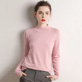 Sweater 2020 New O-neck Female Long-sleeved Knitted Pullover Jumper Pull Femme Clothes White Slim Thin Casual