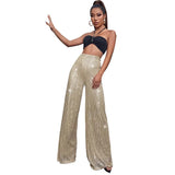 Fongt Women's High-Waist Fashion Sleeves Sleeves Loose-Ragging Wide Leg Pants Summer Women