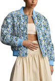 2024 Daisy Dyeing Pocket Zip Short Flying Jacket Cotton Suit Female WQK0501-Outfit