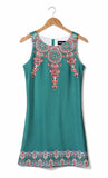 new brand 2018 summer women wear casual print sleeve free dress printed elastic