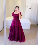 Fongt New Spring And Summer Women's Dress A Word Broken Shoulder Long Pure Fairy