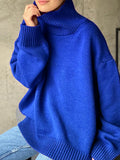 Soft Turtleneck Knitted Sweater Women Autumn Casual Long Sleeve Knitwear Pullover Female Simple Solid Warm Jumper Lady