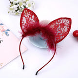 Love Lingerie Accessories Korean Version Of Cute Cat Ear Lace Plush Haired Cat Female Ornament Christmas