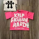 Fongt New T-Shirt KEEP Before And After Printing Round Neck Short Sleeve Direct Selling Hot