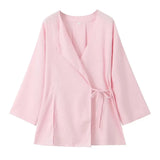 Spring Kimono Cross Coat 6078572 Casual Pants 5057572-Outfit