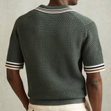 Fongt Men's Summer New Knitted Knitted Jersey Casual POLO Shirt Men's