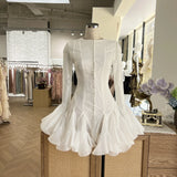 Vietnamese Niche Flowers Between Fairy Buckle Buckle Dress Sweet Salt Chic Design Solid Color