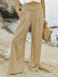 Fongt New Spring Women's Casual Cotton Lint Comfortable Mid-Rise Trousers Women