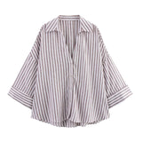 Fongt Summer New Slimming Linen-Blend Wi-Sleeve Shirt 2363801