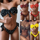 Fongt 2023 Ladies Swwear Dot Print Sexy Bikini Part Bikini-Outfit
