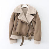 Fongt Women's Clothing 2025 New Large-Clip Women's Style Thick Locomotive Leather Fur Coat