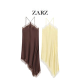 Fongt Homemade New Women's Fashion Fashion Lace Lace-Up Silk-Sense Dress 5919