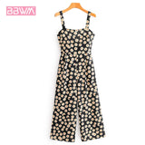Daisy Waist Harajuku Sweet Was Thin Women's Jumpsuit Sleeveless Strapless Summer Sweet Chic Female
