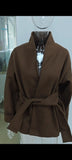 Fongt Spring And Autumn Women's Explosive Temperament Hairy Dark Brown Short Loose Thaied Coat Woman