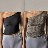 Fongt New One-Shoulder Bra Hot Babes Wind Double-Sided Wearing One-Shoulder Vest Southeast Asian Women's Clothing