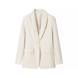 Fongt Homemade New Women's Classic Fashion Bleety Dress Collar Blazer Trousers