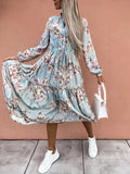Print V Neck Long Shirt