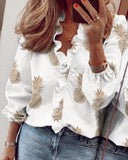 Fongt Spring And Summer New Long-Sleeved Leafed Shirt