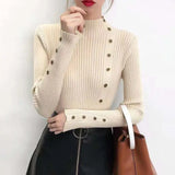 Fongt Sweater Women's Autumn And Winter New Knitted Shirt Thick Long Sleeves To Put On The Bottom