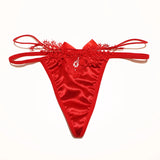 Fongt Stung T-Girls Sexy In-Screate, Non-Scaring 2025 New Hollow Embroidery Fine-Banded Bow Trousers