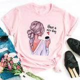 Women Sunflower Girl Printed T