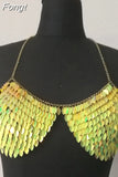 2023 Summer Women Chain Sequins Sexy Y2K Clothes Sleeveless Backless Halter Crop Top Aesthetic Vintage Drop