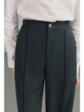 High Waist Loose Wide Leg Pants Solid Straight Elastic Waist Casual Women Bottom 2022 Spring New For Office