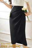 Skirts Women Hip Skirts 2023 Fashion Women Clothing High Waist Split One Step Skirts Black Skirt Irregular Skirts