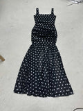 Fongt Temperament Wave Spot With Color Sexy Repair Body Mesh Splicing Bag Slings Dress Long
