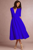 Fongt And Summer 2023 New Sexy Deep V Mid-Sleeve Dress Ebay Long-Term