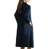 [Libu] High-End Windbreaker Female Long 2024 Spring And Autumn New Advanced Sense Temperament Casual Korean Version Coat-Outfit