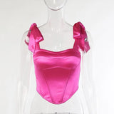 Fongt Summer Bundle Waist Show Back Strap Top Female Feeling A Word Collar