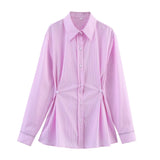 Fongt New Waist Button-Up Waist Shirt 21190772