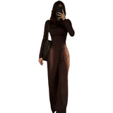 Fongt Summer New Women's Round Neck Solid Color Wide Leg Pants Temperament Commut Fashion Set