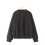 Pilot Jacket Sweater 3399802 Loose High-Waisted Velvet Trousers 319980-Outfit