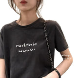 Fongt T-Shirt Women Ins Summer Korean Edition 2024 New Letter Loose Plus Size Top Women's Student