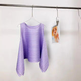 Fongt Folded Women's Summer Solid Color Top Sleeker-Less Collar Fashion Loose Daily Simple Wear Commuting Vest