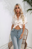 New Satin Short-sleeved Shirt Clothes