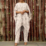 Fashion Women Urban Tracksuit Two Piece Sets Summer Asymmetrical Blouse Suits Loose Casual Printed Pant Sets
