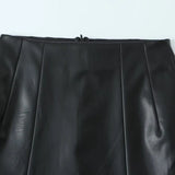 Fongt Homemade New Women's Clothing Fashion Pure Leather Short Dress 2334323