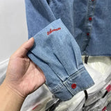 Fongt Embroidered Cowboy Shirt 2025 Spring/Winter Mid-Autumn Relaxed Casual Design New Hundred Shirt Coat